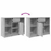 Graues Sideboard mit Schublade Sarandea 101x35x76cm (Holz)
