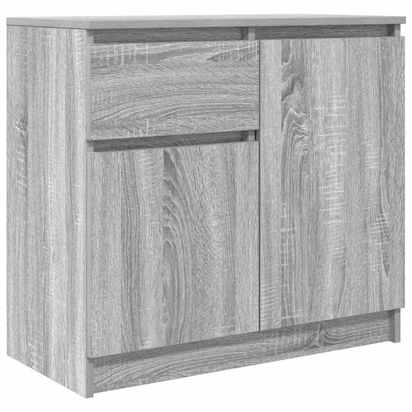 Graues Sideboard mit Schublade Acceleanu 71x35x65cm (Holz)