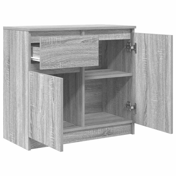 Graues Sideboard mit Schublade Acceleanu 71x35x65cm (Holz)