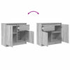 Graues Sideboard mit Schublade Acceleanu 71x35x65cm (Holz)
