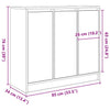Betongraue Kommode Dura 85x34x76cm (Holz)