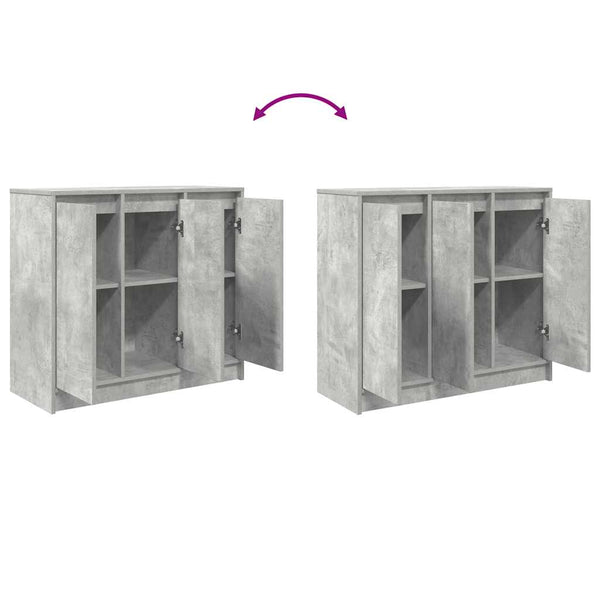 Betongraue Kommode Dura 85x34x76cm (Holz)