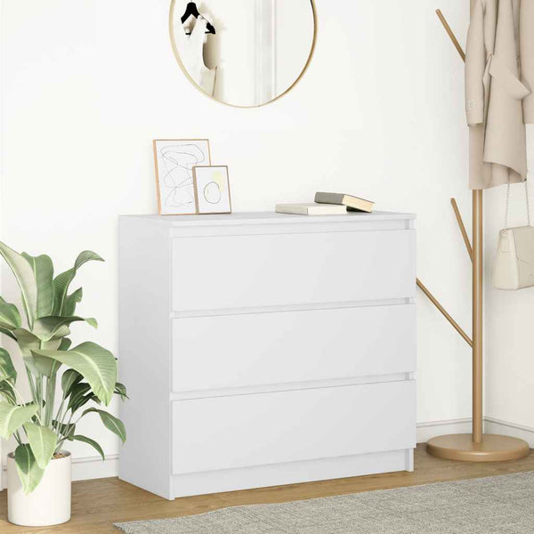 Weißes Sideboard Stanut 80x35x76cm (Holz)