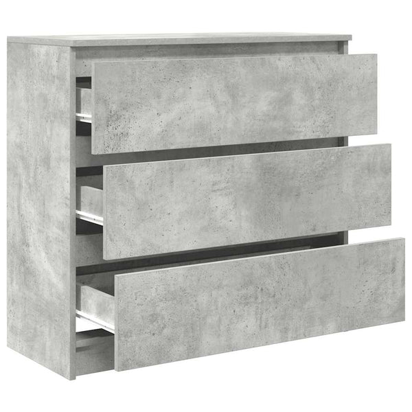 Kommode Stanut 80x35x76cm in Betonoptik (Holz)