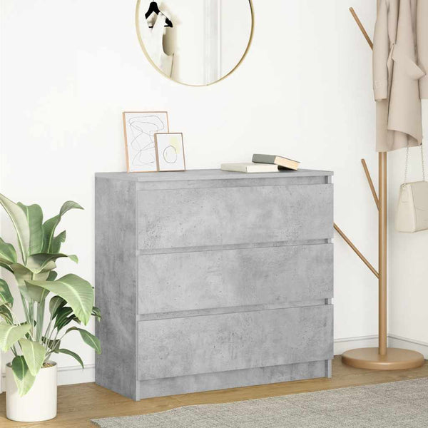 Kommode Stanut 80x35x76cm in Betonoptik (Holz)