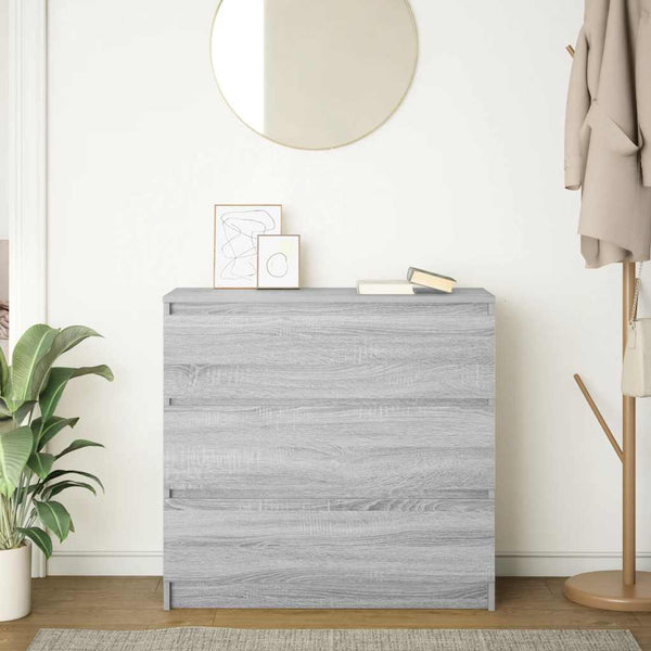 Graues Sideboard Stanut 80x35x76cm (Holz)