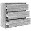 Graues Sideboard Stanut 80x35x76cm (Holz)