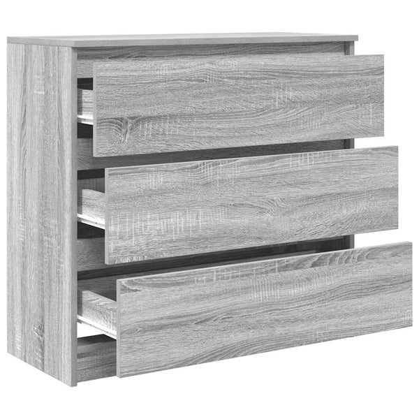 Graues Sideboard Stanut 80x35x76cm (Holz)