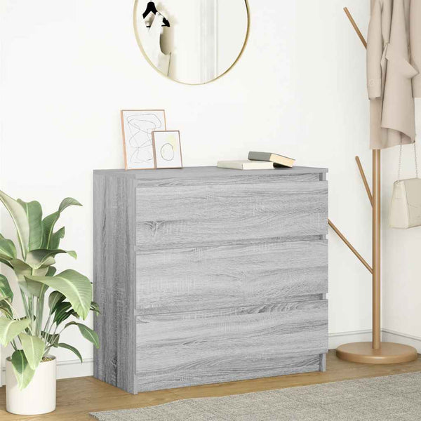 Graues Sideboard Stanut 80x35x76cm (Holz)