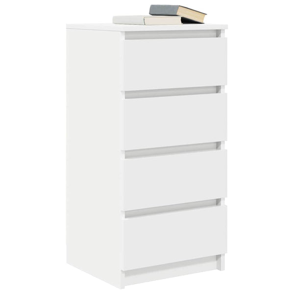 Weißes Sideboard Piscolt 37,5x35x76cm (Holz)