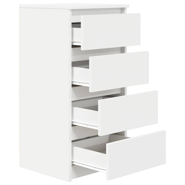 Weißes Sideboard Piscolt 37,5x35x76cm (Holz)