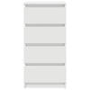 Weißes Sideboard Piscolt 37,5x35x76cm (Holz)