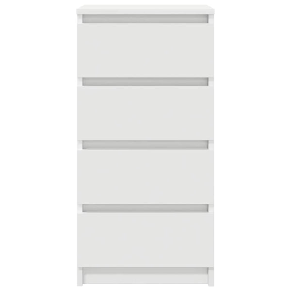 Weißes Sideboard Piscolt 37,5x35x76cm (Holz)