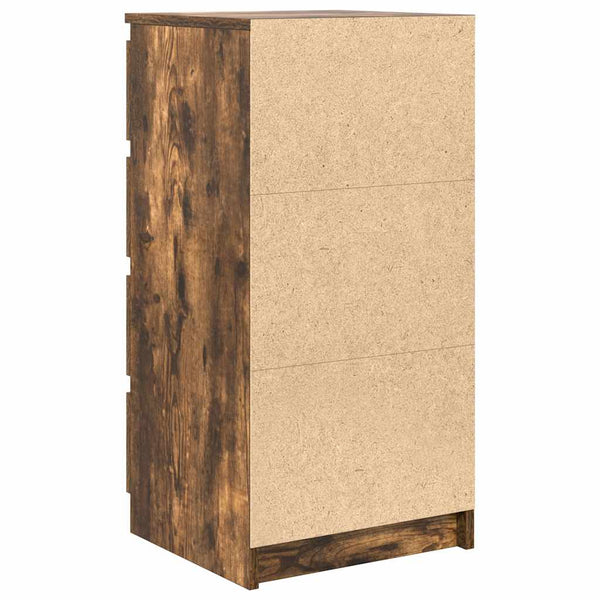 Ablageregister PISCOLT aus Räuchereiche, 37,5x35x76 cm (Holz)