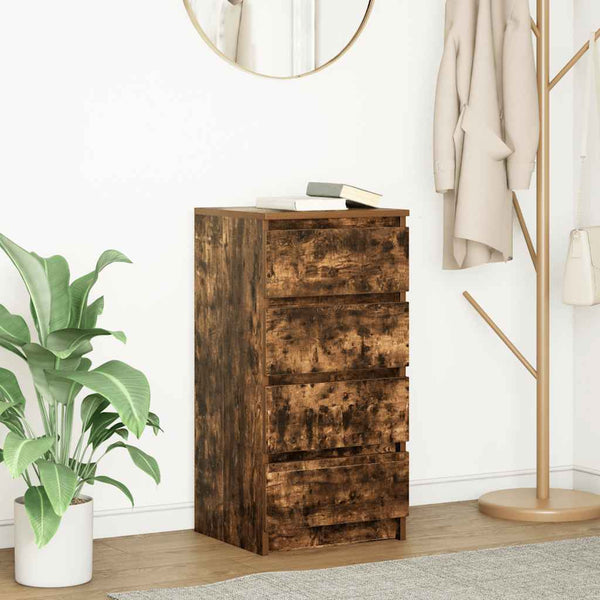 Ablageregister PISCOLT aus Räuchereiche, 37,5x35x76 cm (Holz)