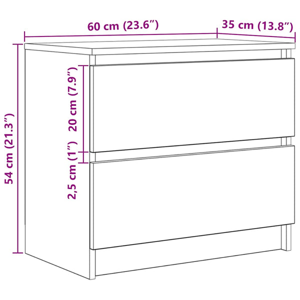 Musta tv-taso Dung 60x35x54cm (puinen)