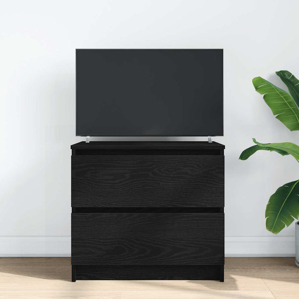 Musta tv-taso Dung 60x35x54cm (puinen)