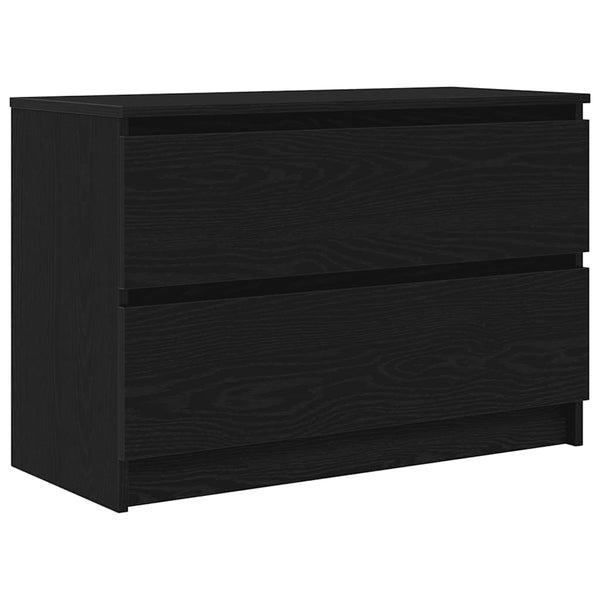 Schwarzer TV-Schrank Dung 80x35x54cm (Holz)