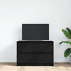 Schwarzer TV-Schrank Dung 80x35x54cm (Holz)
