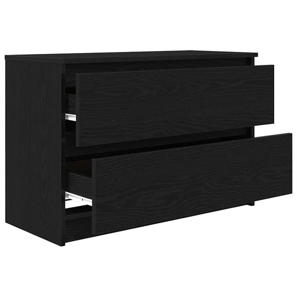 Schwarzer TV-Schrank Dung 80x35x54cm (Holz)