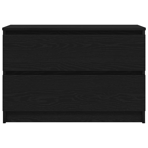 Schwarzer TV-Schrank Dung 80x35x54cm (Holz)