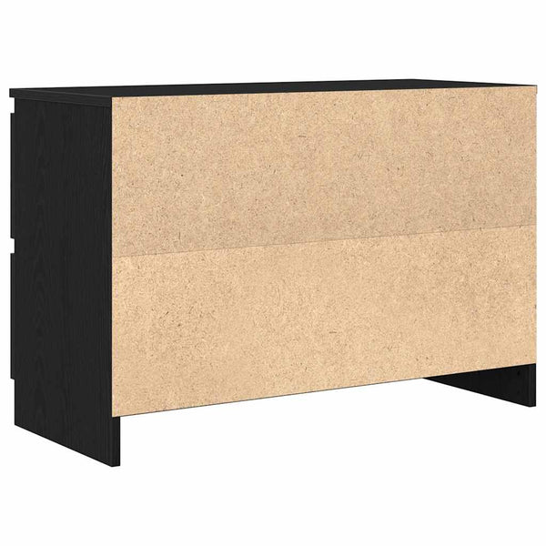 Schwarzer TV-Schrank Dung 80x35x54cm (Holz)