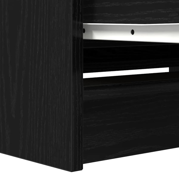 Schwarzer TV-Schrank Dung 80x35x54cm (Holz)