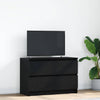 Schwarzer TV-Schrank Dung 80x35x54cm (Holz)