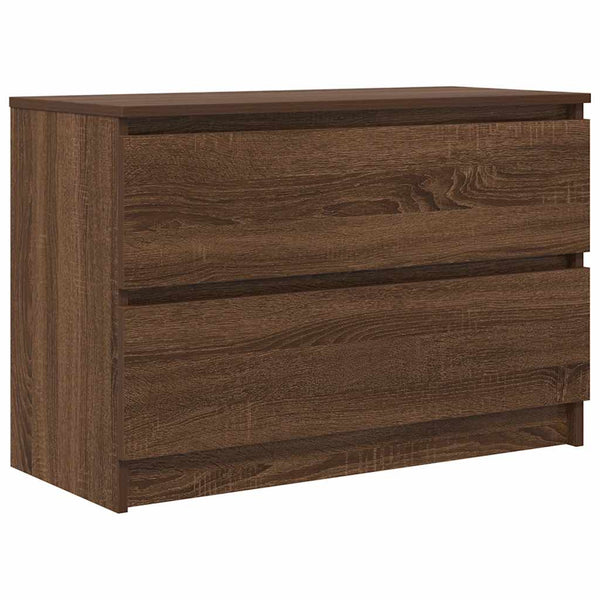 Brauner Eiche TV-Ständer Dung 80x35x54cm (Holz)