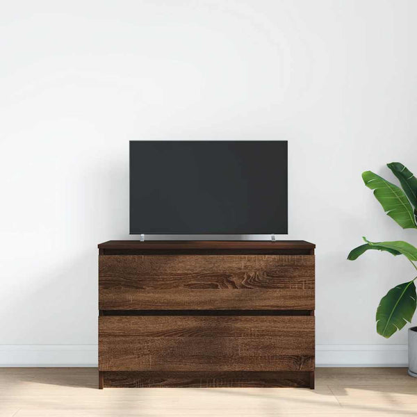 Brauner Eiche TV-Ständer Dung 80x35x54cm (Holz)