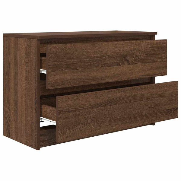 Brauner Eiche TV-Ständer Dung 80x35x54cm (Holz)