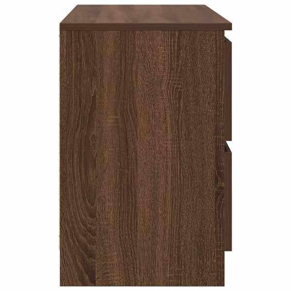 Brauner Eiche TV-Ständer Dung 80x35x54cm (Holz)