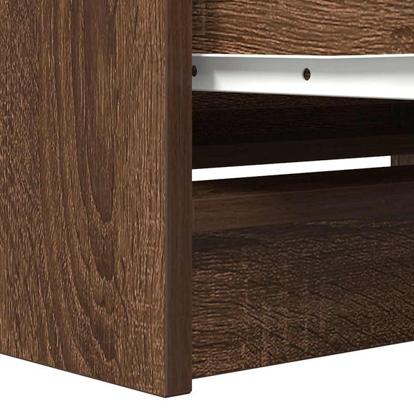 Brauner Eiche TV-Ständer Dung 80x35x54cm (Holz)