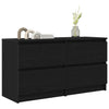 Schwarzes TV-Möbel Dung aus Holz 100x35x54cm