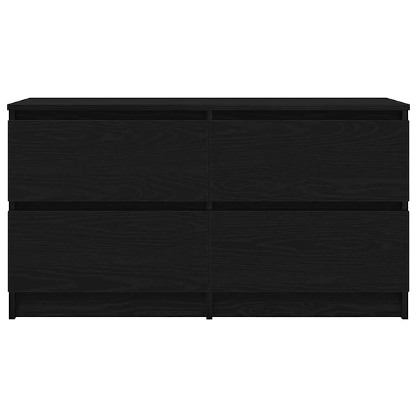 Schwarzes TV-Möbel Dung aus Holz 100x35x54cm