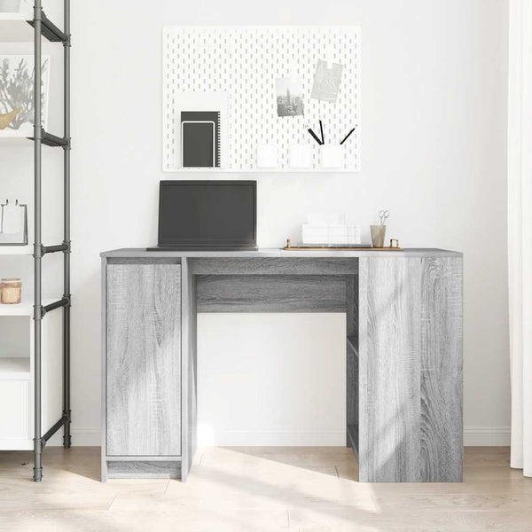 Grauer Schreibtisch Gustie 120x42x76cm (Holz)
