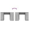 Grauer Schreibtisch Gustie 120x42x76cm (Holz)