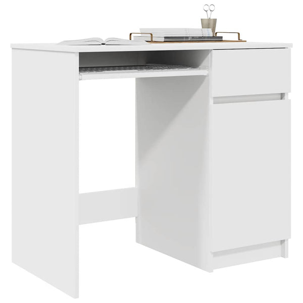 Weißer Schreibtisch Tirpu 86x49x76cm (Holz)