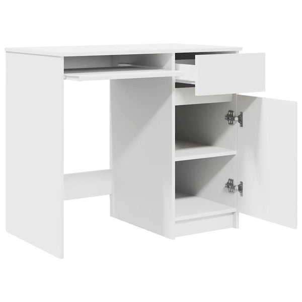 Weißer Schreibtisch Tirpu 86x49x76cm (Holz)