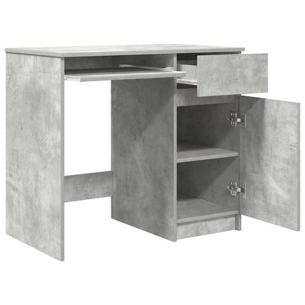 Betongrauer Schreibtisch Tirpu 86x49x76cm (Holz)