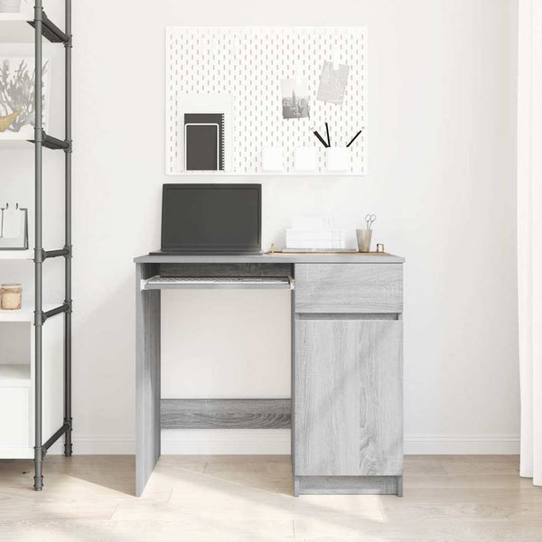 Grauer Schreibtisch Tirpu 86x49x76cm (Holz)