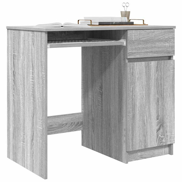 Grauer Schreibtisch Tirpu 86x49x76cm (Holz)