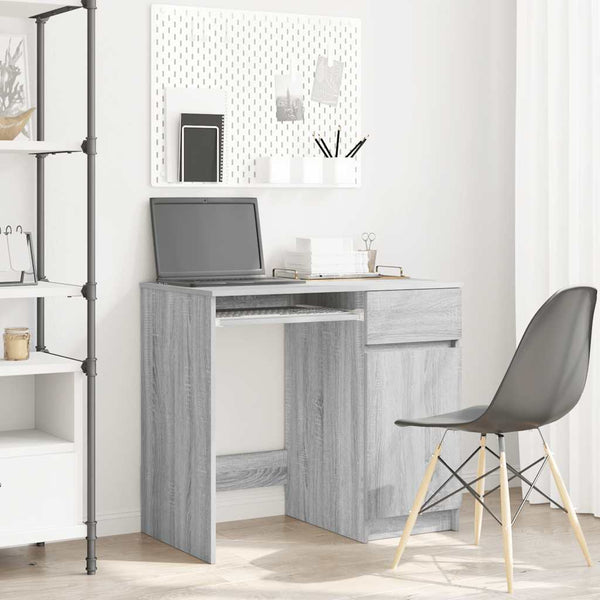 Grauer Schreibtisch Tirpu 86x49x76cm (Holz)