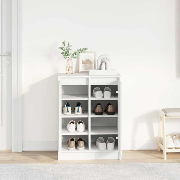 Weißer Schuhschrank Cmerata 57x34x76cm (Holz)