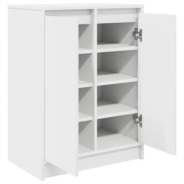 Weißer Schuhschrank Cmerata 57x34x76cm (Holz)