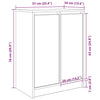 Weißer Schuhschrank Cmerata 57x34x76cm (Holz)
