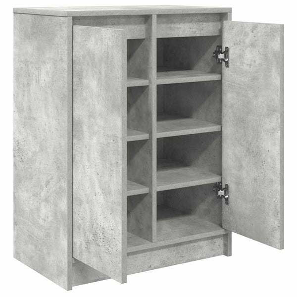 Schuhschrank, zementgrau, Cmerata, 57x34x76cm (Holz)