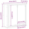 Spiegelgrauer Bad-Wandschrank Rodolfo 60x21x60cm (Sonoma)