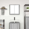 Spiegelgrauer Bad-Wandschrank Rodolfo 60x21x60cm (Sonoma)
