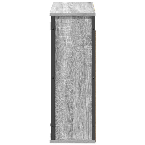 Spiegelgrauer Bad-Wandschrank Rodolfo 60x21x60cm (Sonoma)